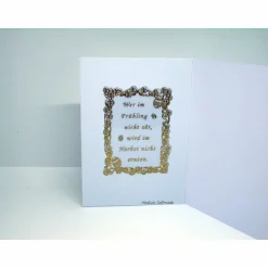 Osterkarte #3-D-Optik #Osterkerze #Osterei #Maiglöckchen