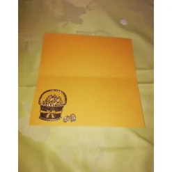 Osterkarte in gelb und grün