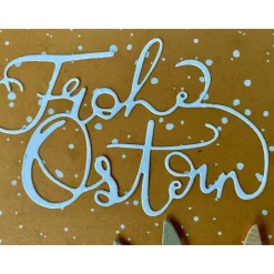 Osterkarte Klappkarte Grußkarte "Frohe Ostern" 100% Handarbeit