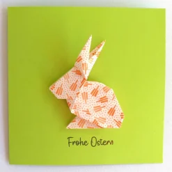 Osterkarte mit Origami Osterhase