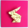 Osterkarte mit Origami Osterhase