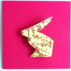 Osterkarte mit Origami Osterhase