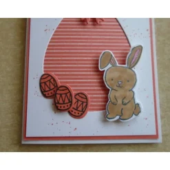 Osterkarte  Ostern Grußkarte Osterhase Hase Eier Ostereier Glückwunschkarte