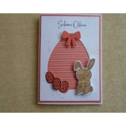 Osterkarte  Ostern Grußkarte Osterhase Hase Eier Ostereier Glückwunschkarte