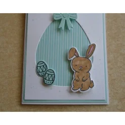 Osterkarte  Ostern Grußkarte Osterhase Hase Eier Ostereier Glückwunschkarte