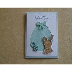 Osterkarte  Ostern Grußkarte Osterhase Hase Eier Ostereier Glückwunschkarte