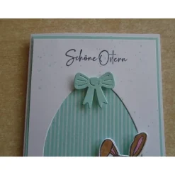 Osterkarte  Ostern Grußkarte Osterhase Hase Eier Ostereier Glückwunschkarte