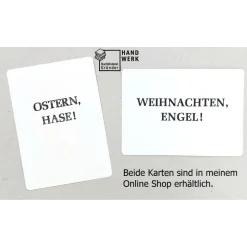 Osterkarte, Ostern Hase, schwarze Prägung, handgefertigt, Postkarte