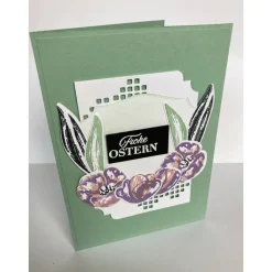 Osterkarte Tulpen 3D Grußkarte Glückwunschkarte handgefertigt Unikat