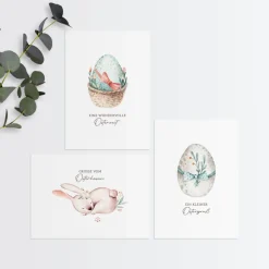Osterkarten Set / DIN A6 Aquarell Geschenkkarten für Ostern / optional mit Umschlag