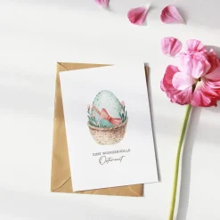 Osterkarten Set / DIN A6 Aquarell Geschenkkarten für Ostern / optional mit Umschlag
