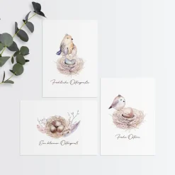 Osterkarten Set / DIN A6 Aquarell Geschenkkarten für Ostern / optional mit Umschlag