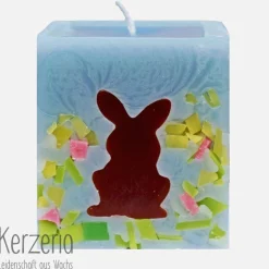 Osterkerze großer Würfel Osterhase