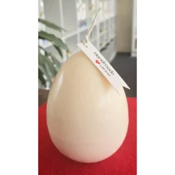 Osterkerze XL - Osterei - Weiss - Rapswachs -