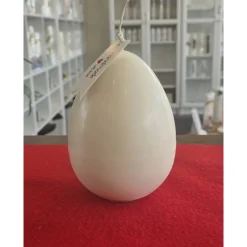 Osterkerze XL - Osterei - Weiss - Rapswachs -