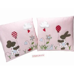 Osterkissen Kissen Namenskissen Kinderkissen ...ganz kleine Blumenwiese...rosa...