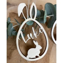 Osterkorb Anhänger / Osterhase mit Name personalisiert