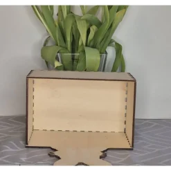 Osterkorb Osternest mit Osterhase und Lasergravur – Personalisierbares Osterkörbchen aus Holz