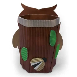 Osterkörbchen Eule, Osternest mit Eulenmotiv, Geschenkverpackung, Osterkorb aus Wellpappe, originelles Osternest