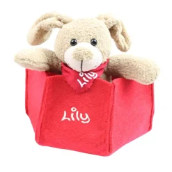 Osterkörbchen grau grün pink blau Filz mit Hase personalisiert Geschenk zu Ostern mit Namen Set aus Osterhase u. Filznes