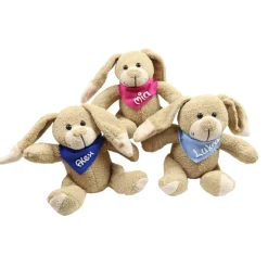 Osterkörbchen grau grün pink blau Filz mit Hase personalisiert Geschenk zu Ostern mit Namen Set aus Osterhase u. Filznes