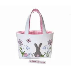 Osterkörbchen Stoffkörbchen Kinderkörbchen Kindertasche ...Frühlingswiese... cremeweiß...rosa...
