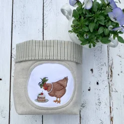 Osterkörbchen Utensilo  – Geschenkbeutel & Aufbewahrung im Frühlingsdesign