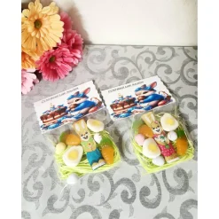 Ostermenü zum Naschen To-Go, Ostern, Frühling, Osterhase, Mitbringsel, Mitgebsel, Geschenk, Ostergeschenk, Kleinigkeit,