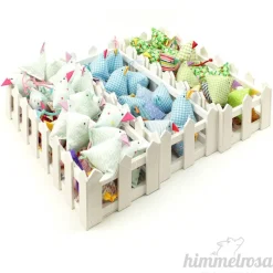 Ostern, 6 DekoHühner in Chickenbox, Osterdeko