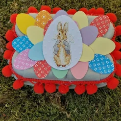 Ostern Eierkarton Ostergeschenk verpacken rot bunt