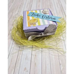 Ostern Geschenkbox für Teelicht – Handgemachte Geschenkidee im österlichen Design