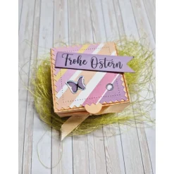 Ostern Geschenkbox für Teelicht – Handgemachte Geschenkidee im österlichen Design