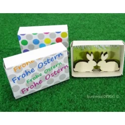 Ostern mini Schachtel Hase Deko Geschenkschachtel Holzhase frohe Ostern happy easter handmade by BuntMixxDESIGN