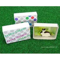 Ostern mini Schachtel Hase Deko Geschenkschachtel Holzhase frohe Ostern happy easter handmade by BuntMixxDESIGN