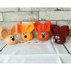 Ostern Osterhase Deko Hase Plüschhase in vanille, hellorange, dunkelorange und bordeaux