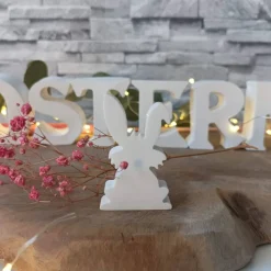 Ostern Schriftzug – Handgefertigte Deko Buchstaben mit Hasenmotiv für frühlingshafte Osterdeko