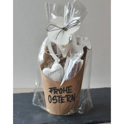 Ostern to go Set: Handgemachtes Hasen-Trio aus Profiplast 200 im Becher – Geldgeschenk & Deko in 4 Farben