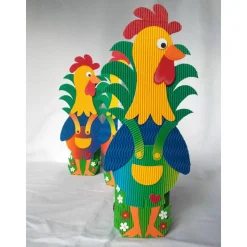 Osternest Hahn mit Geschenkbox als Osterkörbchen oder Frühlingsdeko, originelles, Osternest, Tischdeko, Osterhase