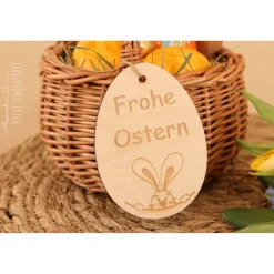 Osternest personalisiert, Ostern, Geschenkidee, Namensschild, Osterdeko, Ostergeschenk, Holzanhänger, Osternest