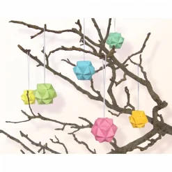 Osterschmuck Faltkugeln für den Osterstrauch, Origami-Kugeln, Kusudama