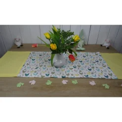 Ostertischdecke, Tischläufer bunte Hühner, Wunschgröße machbar