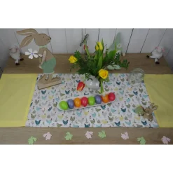 Ostertischdecke, Tischläufer bunte Hühner, Wunschgröße machbar