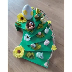 Ostertischdeko Ostertreppe Deko Handmade 30x25x25cm