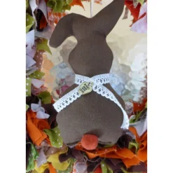 Oster-Türkranz 'Schoko' mit oder ohne Häschen, Stoffkranz, Türkranz, Frühlingsdeko, Türdekoration immerwährend
