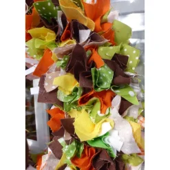 Oster-Türkranz 'Schoko' mit oder ohne Häschen, Stoffkranz, Türkranz, Frühlingsdeko, Türdekoration immerwährend