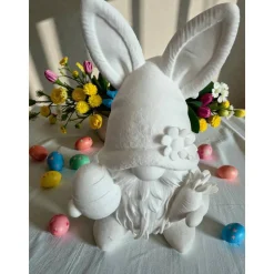 Osterwichtel Set 3D Druck – Niedliche Frühlingsdeko Gnom mit Hasenohren & Korb – Geschenkidee Ostern – 10cm oder 15cm