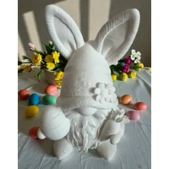 Osterwichtel Set 3D Druck – Niedliche Frühlingsdeko Gnom mit Hasenohren & Korb – Geschenkidee Ostern – 10cm oder 15cm