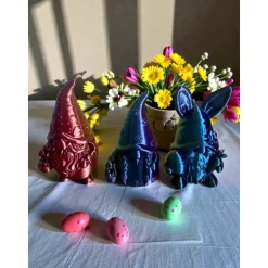 Osterwichtel Set 3D Druck – Niedliche Frühlingsdeko Gnom mit Hasenohren & Korb – Geschenkidee Ostern – 10cm oder 15cm