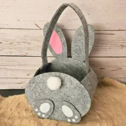 ovales, personalisiertes Osterkörbchen aus Filz Geschenktasche Geschenkbeutel Ostern