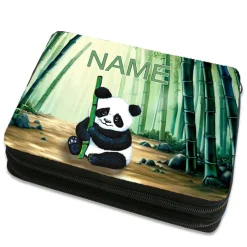 Panda Federmäppchen inkl. Inhalt mit Name / personalisierbar